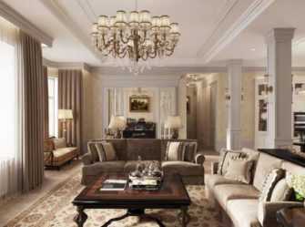 Интерьер гостиной в классическом стиле – вечно модный и роскошный