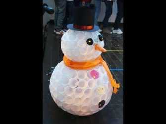 Снеговик из пластиковых стаканчиков - фотоотчеты вдохновение и мастер-классы