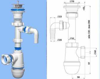 Раздел 2: Установка сифона для кухонной мойки